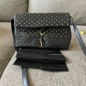 ***SOLD***Rebecca Minkoff Black Crossbody Bag with Gold Accents